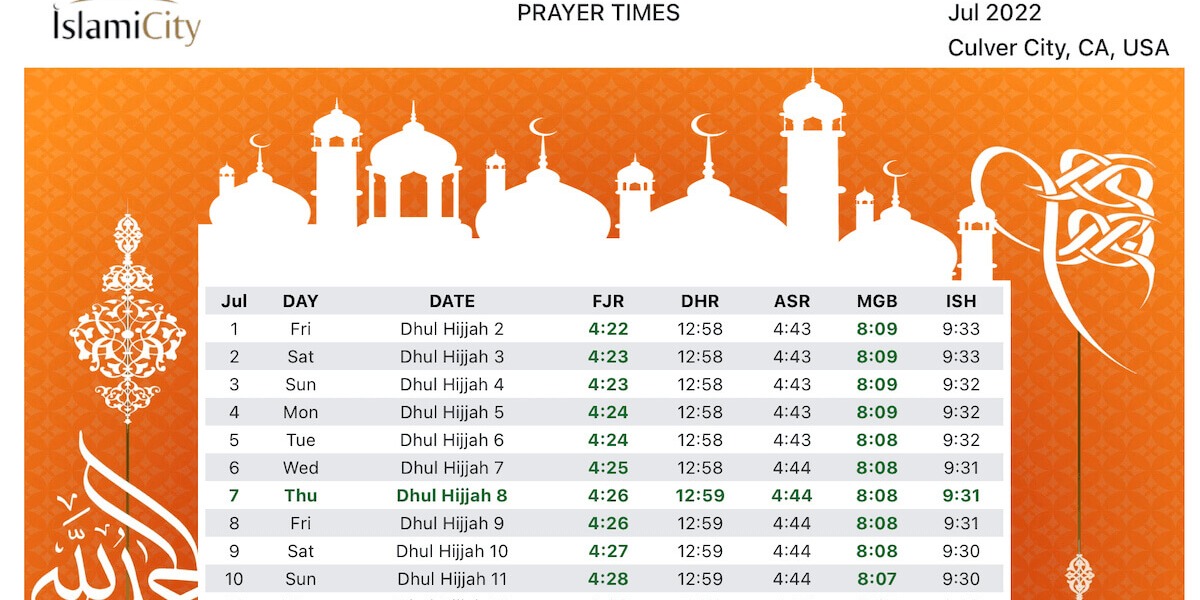 Namaaz Timetable