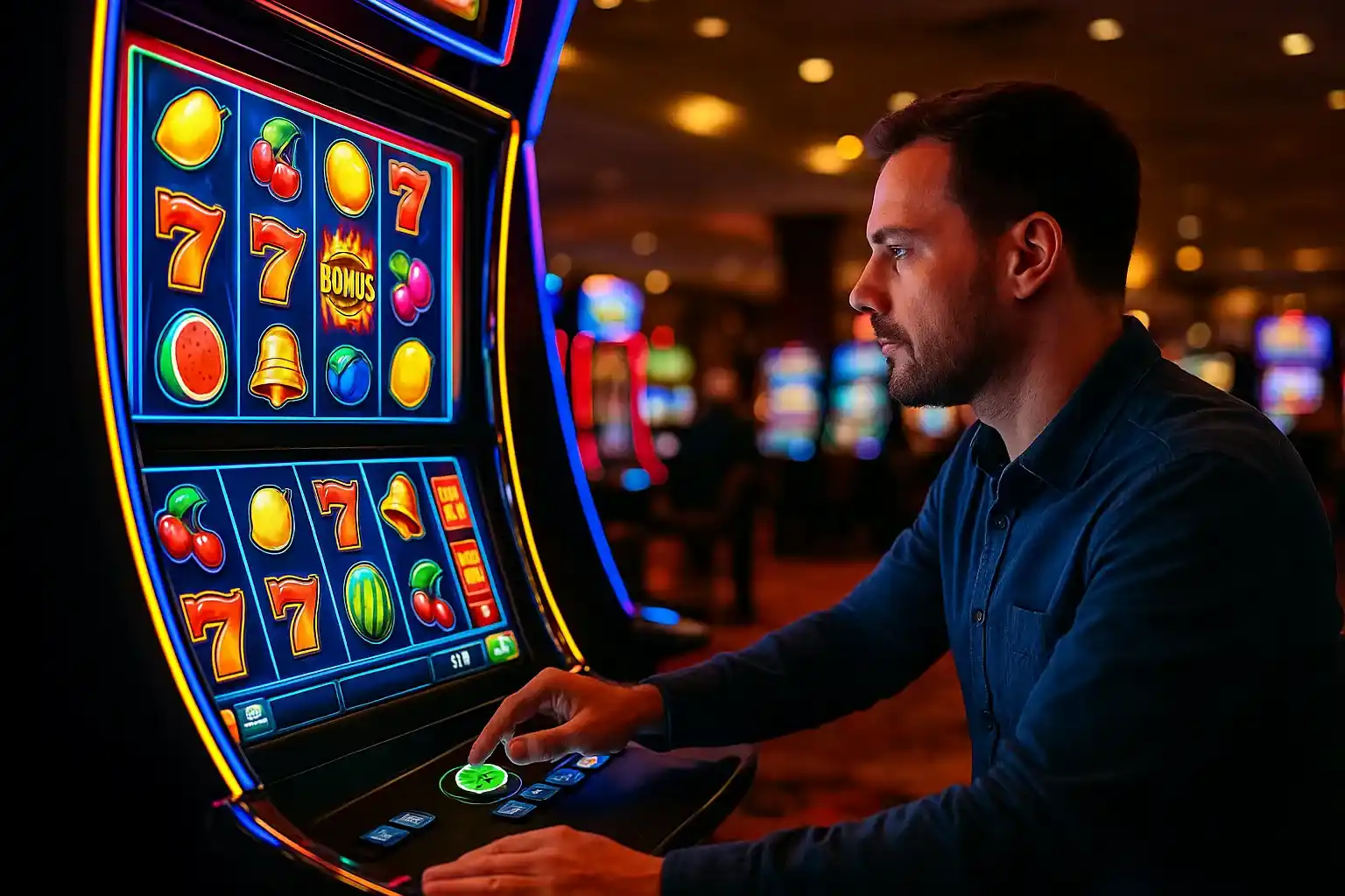 How do visual effects impact slot player behavior