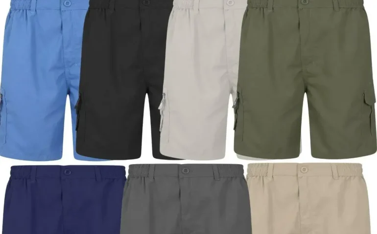 Men's Black Cargo Shorts